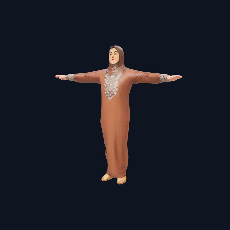 Elegant Brown Dress model pack